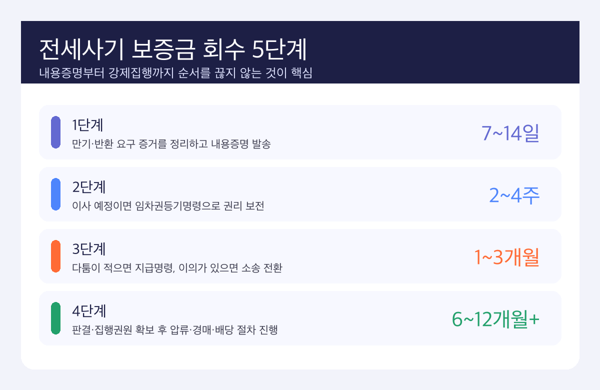전세사기 보증금 돌려받는 법원 절차 5단계 실제 소요 기간