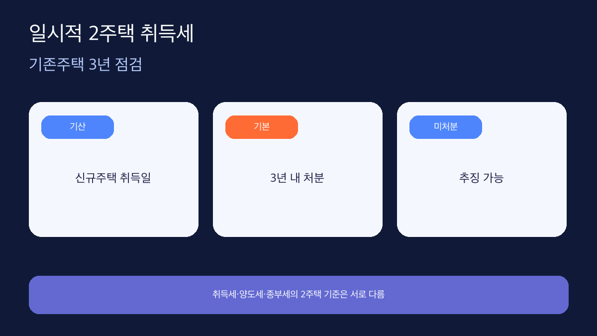 일시적 2주택 취득세 처분기한 3년 일정