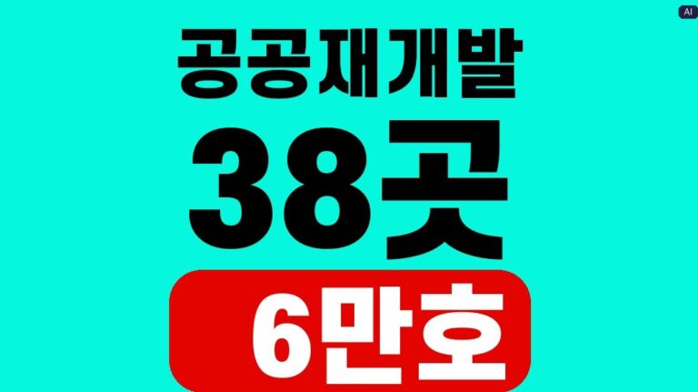 공공재개발 38곳 6만호 대표 이미지